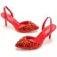 Schöne Weiß Strass Brautschuhe 2023 7 cm Stilettos Spitzschuh Hochzeit Sandaletten Hochhackige