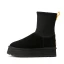 Comfortable Brown Winter Street Wear Snow Boots 2024 Womens Boots Leather Round Toe Womens Boots