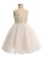 Chic / Beautiful White Beading Pearl Short Birthday Flower Girl Dresses 2024 Spaghetti Straps Sleeveless Backless