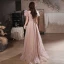Charmant Rougissant Rose Robe De Bal 2022 Princesse Encolure Carrée Gonflée Manches Courtes Perlage Paillettes Dos Nu Longue Promo Robe De Ceremonie