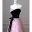 Chic / Beautiful Blushing Pink Flower Prom Dresses 2023 A-Line / Princess Off-The-Shoulder Sleeveless Backless Bow Sash Floor-Length / Long Prom Formal Dresses
