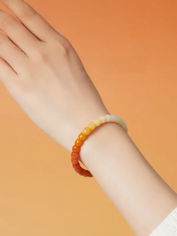Unusual Gradient-Color Yellow Jade Bracelet Accessories 2026