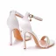 Sexy White Pearl Rhinestone Ankle Strap Wedding Shoes 2025 11 cm Stiletto Heels Open / Peep Toe Wedding Sandals High Heels