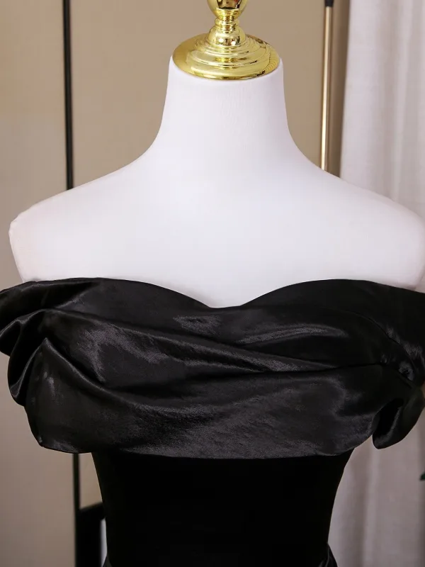 Sexy Black Evening Dresses 2025 Trumpet / Mermaid Strapless Sleeveless Backless Floor-Length / Long Evening Party Formal Dresses
