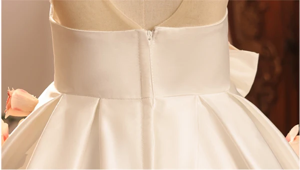 Flower Fairy Ivory Appliques Birthday Short Flower Girl Dresses 2024 Scoop Neck Sleeveless Backless