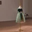 Vintage / Retro Dark Green Sequins Lace Flower Homecoming Graduation Dresses 2024 Spaghetti Straps Sleeveless Backless Tea-length Formal Dresses