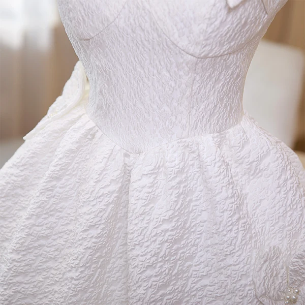 Audrey Hepburn Style Ivory Pearl Appliques Evening Party Party Dresses 2022 Trumpet / Mermaid Sleeveless Backless Floor-Length / Long Formal Dresses