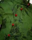 Chinese style Green Printing Split Front Tea-length Cheongsam 2026 Trumpet / Mermaid High Neck Cap Sleeves