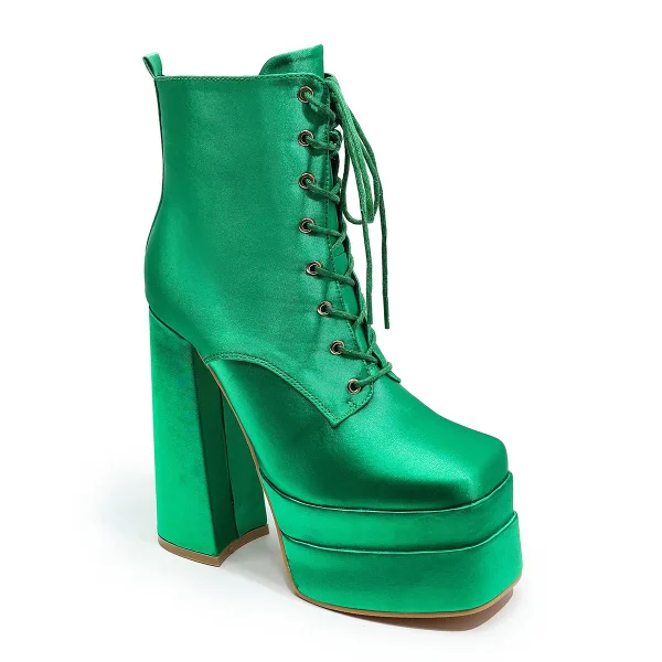 Ungewöhnlich Schwarz Cocktail Stiefel Damen 2023 Wasserdichte 14 cm Thick Heels Quadratische Zehe Stiefel Hochhackige