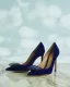 Fashion Black Evening Party Rhinestone Suede Leather Pumps 2023 10 cm Stiletto Heels Pointed Toe Pumps High Heels