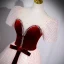Elegant Burgundy Spotted Prom Dresses 2023 A-Line / Princess Scoop Neck Rhinestone Bow Short Sleeve Backless Floor-Length / Long Prom Formal Dresses