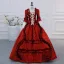 Vintage / Retro Medieval Champagne Lace Flower Ruffle Prom Dresses 2025 Ball Gown Square Neckline Bat Sleeve Backless Floor-Length / Long Formal Dresses