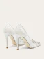 Élégant Blanche Faux Diamant Chaussure De Mariée 2024 Cuir 10 cm Talons Aiguilles À Bout Pointu Mariage Escarpins Talons Hauts
