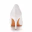 Elegant White Lace Flower Wedding Shoes 2022 Pearl Rhinestone 7 cm Stiletto Heels Pointed Toe Wedding Pumps High Heels