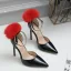 Schöne Schwarz Cocktail Sandalen Damen 2023 Knöchelriemen 11 cm Stilettos Spitzschuh Sandaletten Hochhackige