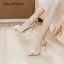 Charmant Blanche Perle Paillettes Appliques Chaussure De Mariée 2026 10 cm Talons Aiguilles À Bout Pointu Mariage Escarpins Talons Hauts