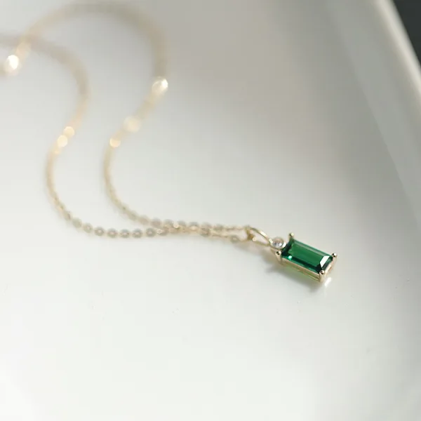 Vintage / Retro Prom Green Zircon Sterling Silver Necklaces Accessories