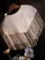 Charming Champagne Handmade  Beading Tassel Lace Flower Prom shawl 2025