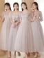 Modest / Simple Sequins Bridesmaid Dresses 2022 A-Line / Princess Short Sleeve Backless Floor-Length / Long Bridesmaid Wedding Party Dresses