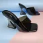 Fashion Transparent Silver Street Wear Summer Womens Sandals 2022 8 cm Stiletto Heels Crystal Open / Peep Toe Sandals High Heels