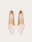 Charmant Perle Pailletten Leder Pink Brautschuhe 2024 10 cm Stilettos Spitzschuh Hochzeit Pumps Hochhackige