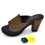 Chic / Beautiful Black Rhinestone Evening Party Womens Sandals Clutch Bags 2023 10 cm Thick Heels Open / Peep Toe Sandals High Heels Clutch Bags