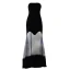Sexy Black See-through Evening Dresses 2022 Trumpet / Mermaid Strapless Sleeveless Backless Floor-Length / Long Formal Dresses