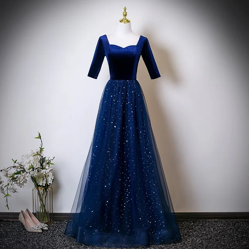 blue midi dress asos Vintage 1930 Molyneux Haute Couture Documented Sapphire Blue Silk Velvet  Bias-Cut Gown main image 1