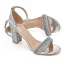 Seksowne Błyszczące Srebrny Rhinestone Cekiny Buty Ślubne 2023 8 cm Grubym Obcasie Z Paskiem Peep Toe Ślub Sandały Wysokie Obcasy