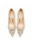 Sparkly Gold Sequins Rhinestone Leather Wedding Shoes 2026 6 cm Stiletto Heels Pointed Toe Pumps High Heels
