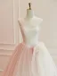 High End Schön Rosa Brautkleider / Hochzeitskleider 2026 Ballkleid Bandeau Ärmellos Rückenfreies Lange