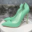 Fashion Mint Green Evening Party Pumps 2022 Patent Leather 12 cm Stiletto Heels Pointed Toe Pumps High Heels