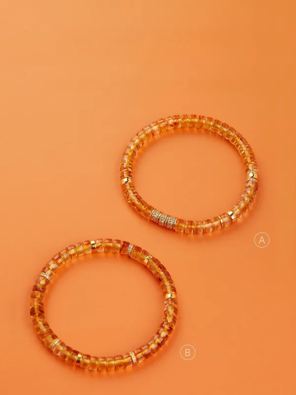 Mode Jaune Fait main Cristal Naturel Bracelets Accessorize 2025