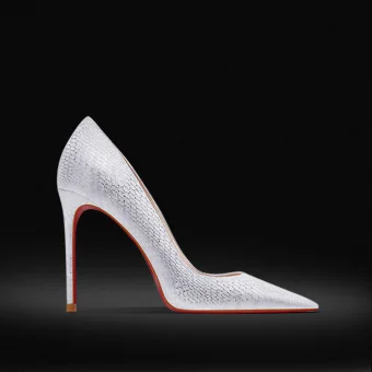Charming White Evening Party Red Sole Snakeskin Print Pumps 2023 Leather 8 Cm Stiletto Heels Pointed Toe Pumps High Heels