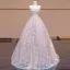 Chic / Belle Rougissant Rose Appliques Paillettes Robe De Bal 2024 Robe Boule Bustier Sans Manches Dos Nu Longue Promo Robe De Ceremonie