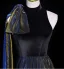 Fashion Black Bow Prom Dresses 2026 A-Line / Princess High Neck Sleeveless Sweep Train Prom Formal Dresses