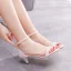 Charmant Blanche Perle Chaussure De Mariée 2023 Bride Cheville 5 cm Talons Aiguilles Peep Toes / Bout Ouvert Mariage Sandales Talons Hauts