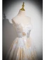 Fashion Gold Glitter Prom Dresses 2024 A-Line / Princess Spaghetti Straps Sleeveless Backless Floor-Length / Long Prom Formal Dresses