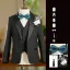 Fall Winter Black 6-piece Boys Wedding Suits 2025 Long Sleeve Body Jewellery Coat Pants Shirt Tie Vest