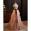 Charmant Rougissant Rose Perlage Paillettes Robe De Soirée 2024 Trompette / Sirène Bustier Sans Manches Dos Nu Noeud Ceinture Longue Promo Robe De Ceremonie