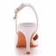 Chic / Belle Blanche Faux Diamant Chaussure De Mariée 2022 7 cm Talons Aiguilles À Bout Pointu Mariage Sandales Talons Hauts