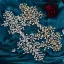 Uroczy Złote Rhinestone Ślub Ozdoby Do Włosów Ślubne 2023 Stop