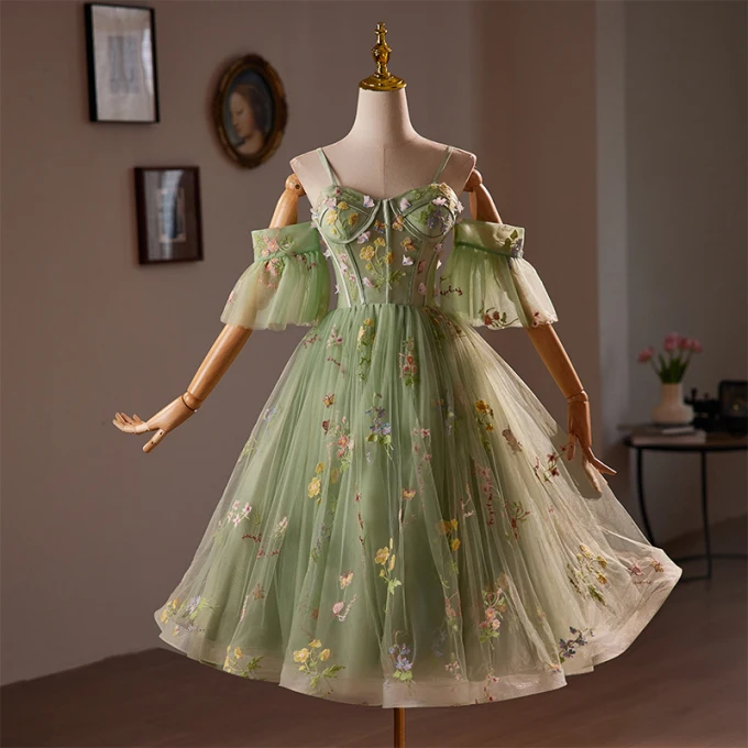 sachin and babi light blue dress Sage green fairy dress with tie in the back 🧚