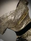 Unusual Gold Glitter Prom Dresses 2023 Ball Gown Off-The-Shoulder Short Sleeve Backless Floor-Length / Long Prom Formal Dresses