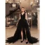 Sexy Black Cascading Ruffles Asymmetrical Cocktail Dresses Prom Dresses 2022 A-Line / Princess Spaghetti Straps Sleeveless Backless Formal Dresses