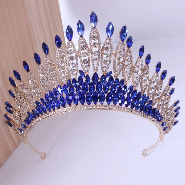 Sparkly Blå Rhinestone Bryllup Har Tilbehor 2023 Legering