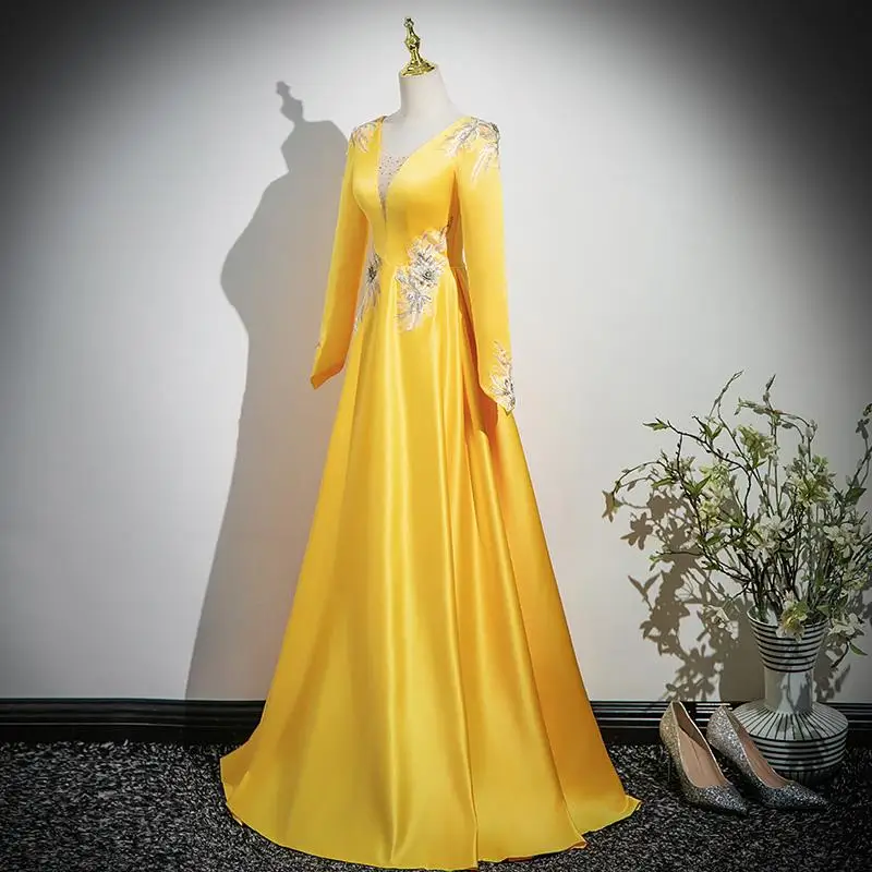 sachin and babi light blue dress yellow mermaid long prom dresses, evening dresses,party dresses, forma –  formalgowns main image 0