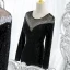 Charmant Scintillantes Noire Faux Diamant Paillettes Robe De Soirée 2022 Trompette / Sirène Encolure Dégagée Manches Longues Train De Balayage Soirée Robe De Ceremonie