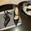 Chic / Beautiful Black Street Wear Womens Sandals 2022 9 cm Stiletto Heels Pointed Toe Sandals High Heels