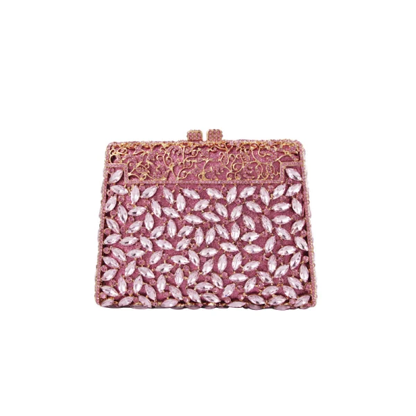 Chic / Beautiful Gold Glitter Pierced Rhinestone Sequins Evening Party Clutch Bags 2022